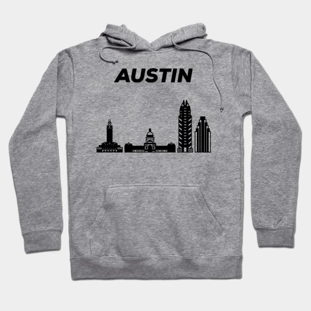 Austin Skyline, Texas, USA Hoodie by maro_00